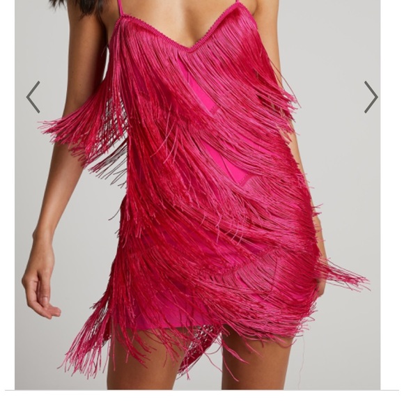 Showpo. Dresses & Skirts - Showpo Zig Zag Fringe Mini Dress